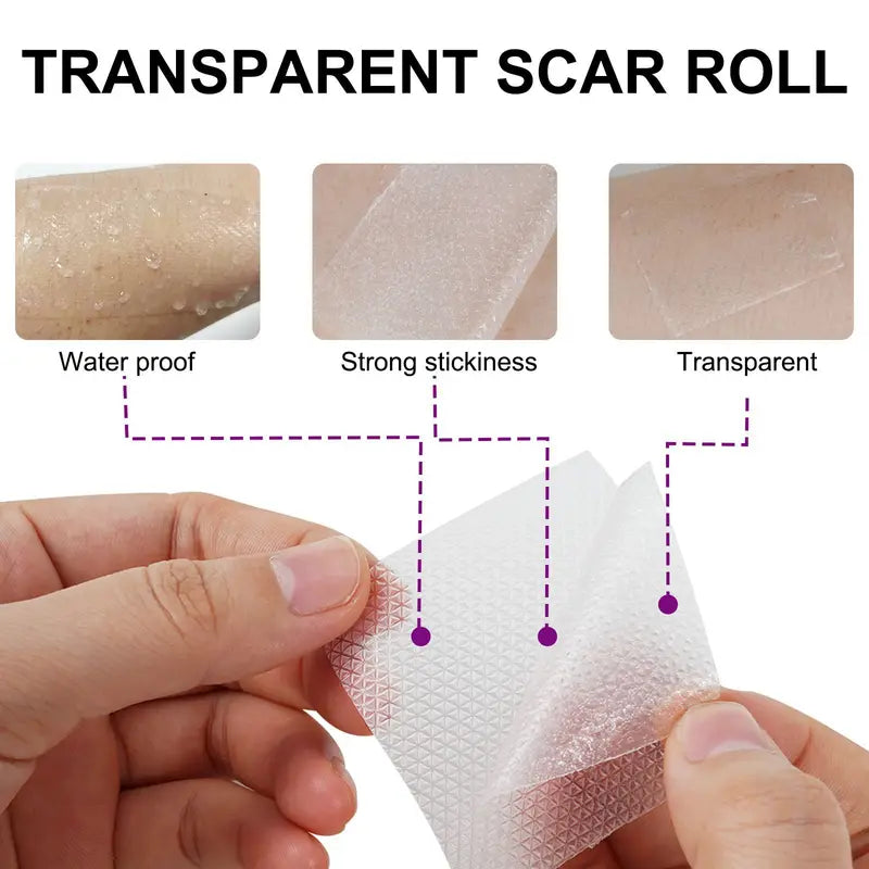 Invisible Silicone Scar Sheets 150cm x 4cm Self-Adhesive Reusable Skin Care Tape
