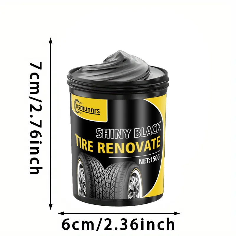 Black Renovation Car Wax for Interior & Tire Plastic - Shine & Protect