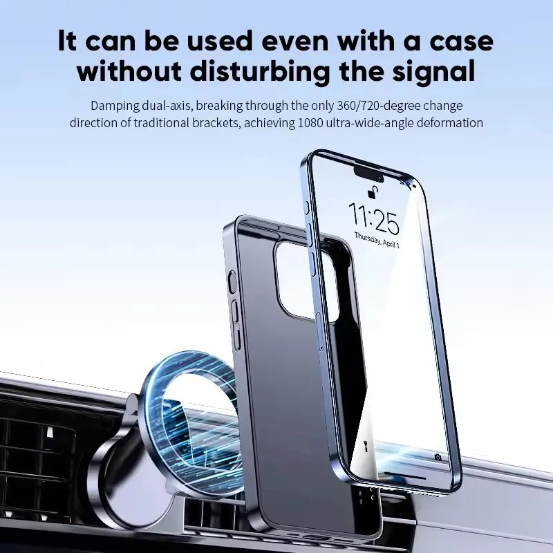1080 MagSafe Car Phone Holder for Vehicles, Supports iPhone 15 16 Max