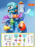 Baby Bath Toys with Strong Suction Cups Water Play Set for Toddlers and Kids