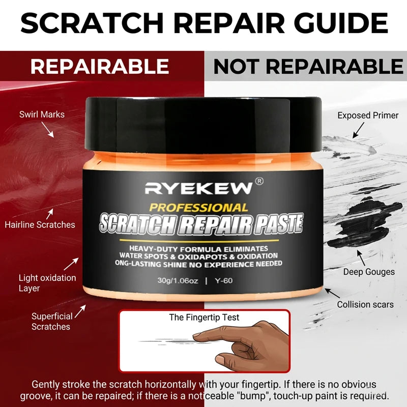 Car Scratch Remover Wax 30g - Quick & Easy Vehicle Paint Repair Kit