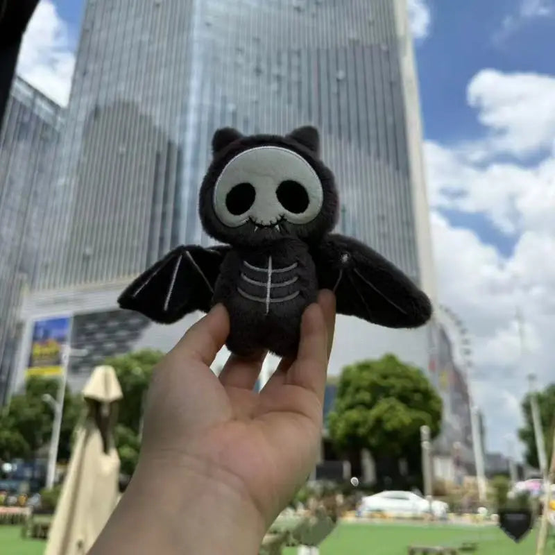 Halloween Skeleton Bat Plush Keychain for Kids Bag Decor Holiday Gift