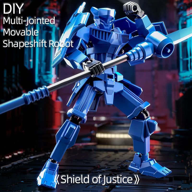Multi-Jointed Movable Robot Warrior Toy - 3D Printed Knight Figurine for Kids & Adults