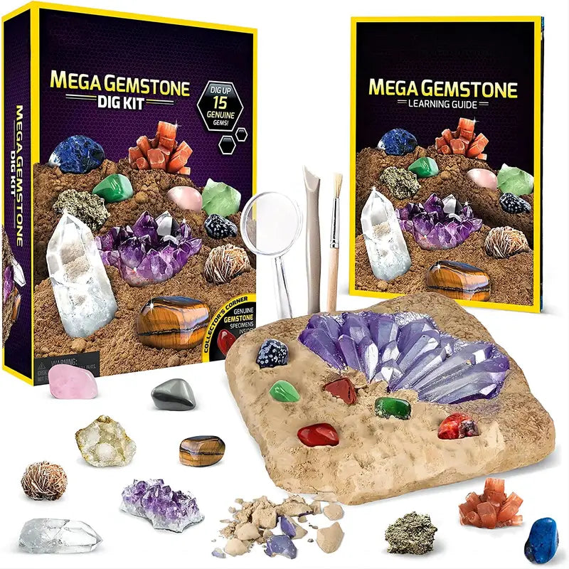 Educational Gemstone Dig Kit for Kids – Crystal Mining & Discovery Set