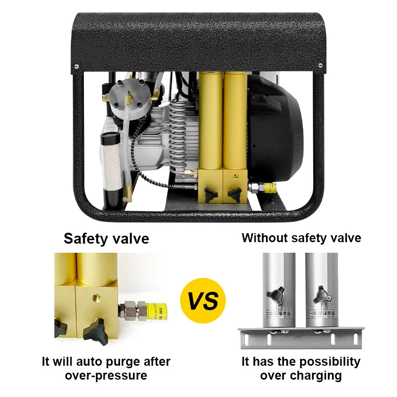 High Pressure PCP Air Compressor 4500PSI 300Bar for Scuba Diving & Paintball