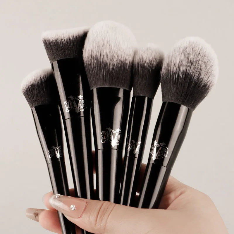 Makeup Brush Set with Foundation Blush Eyeshadow Concealer Sculpting Tools - KVD Style