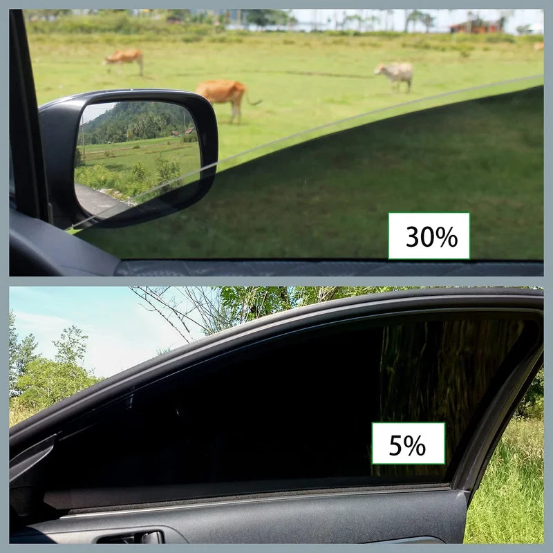Car Window Tint Film Privacy Sun Shade UV Heat Rejection Blackout Film