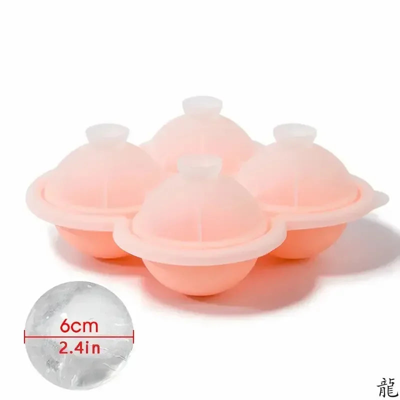 Large Silicone Ice Cube Tray - Easy-Release, Leakproof for Whiskey and Cocktails