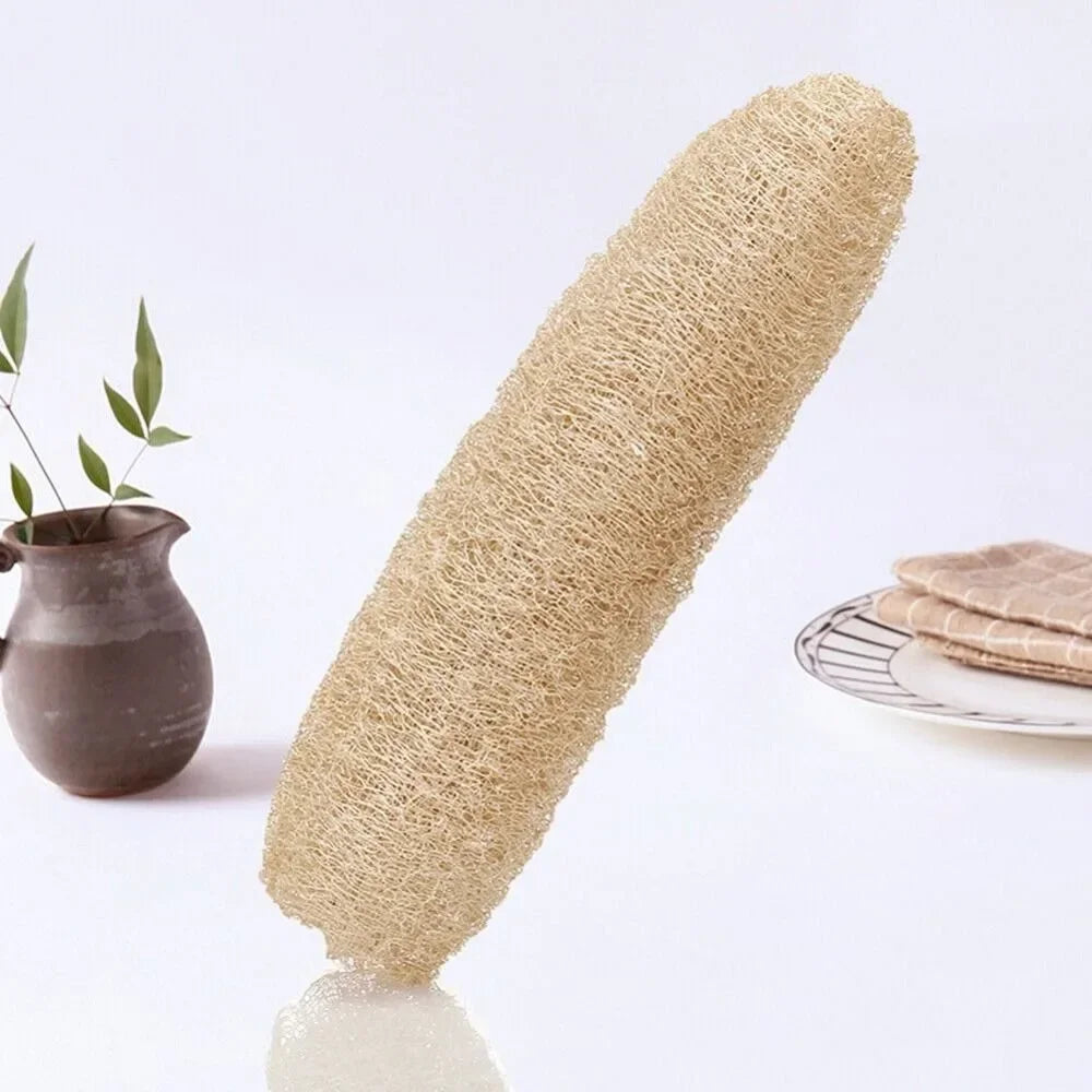 Natural Loofah Sponge for Bath & Kitchen Eco-Friendly Non-Stick Absorbent 10-60cm