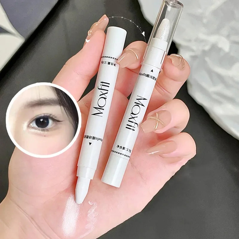 Shimmering Highlight Stick for Bright Eyes - Glitter White Eyeshadow Pencil Highlighter