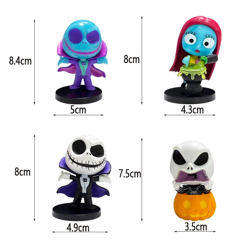8PCS Nightmare Before Christmas Sally Collectible Doll Set - Halloween Birthday Kids Toys