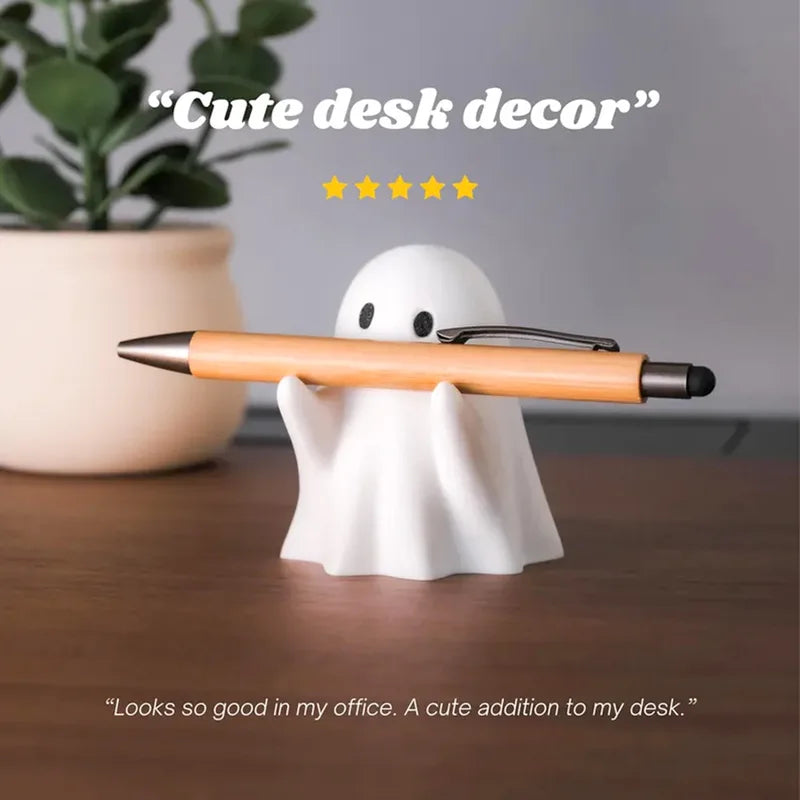Ghost Pen Holder - Cute Desktop Organizer for Office & Home, Halloween Decor, Creative Gift