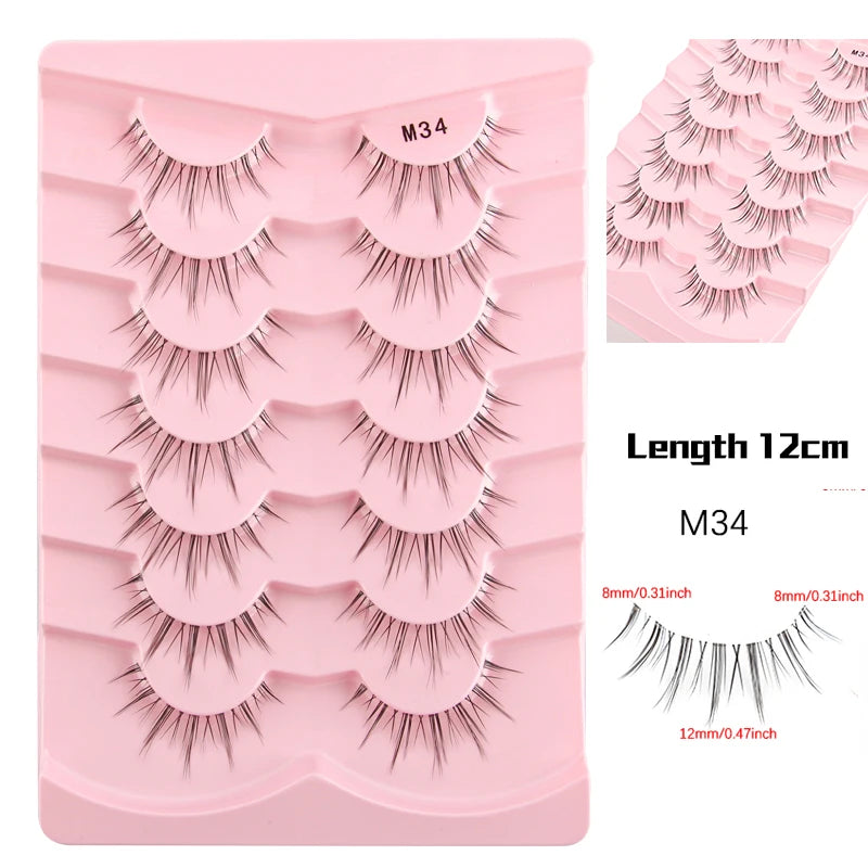 False Eyelash Set 3/5/7 Pairs Long Natural Mink Lashes for Daily Makeup