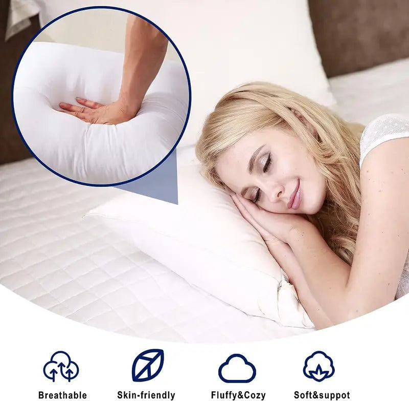 45x45cm Cotton Throw Pillow Insert - Soft Decorative Cushion Core for Sofa Bed Couch