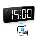 7-Inch LED Alarm Clock with Bluetooth, Dual Alarms & Brightness Control