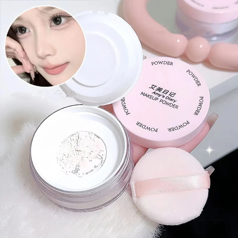 Loose Setting Face Powder - Matte Finish, Oil Control, Brightening, 12g - Transparent or Natural Shades