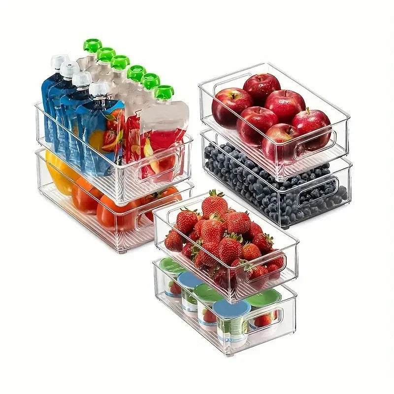 Transparent Food Storage Containers for Fruits Vegetables Meat - Durable & Easy Clean