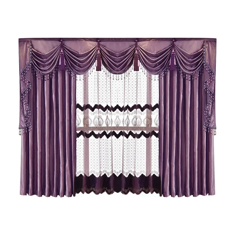 Luxurious European Style Velvet Curtains for Living Room & Bedroom - Custom Sizes