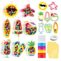 Kids Stained Glass Craft Kit for Windows - Easter Paper Hanging Ornament Set