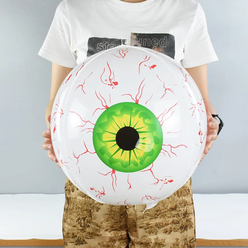 22-Inch Inflatable Halloween Eyeball Decorations Bloodshot Indoor Outdoor Garden Party Decor