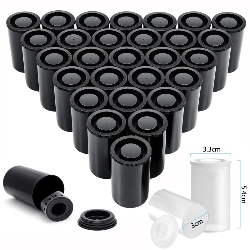 Plastic Empty Canisters with Lid - 10-50pcs Film & Storage Containers
