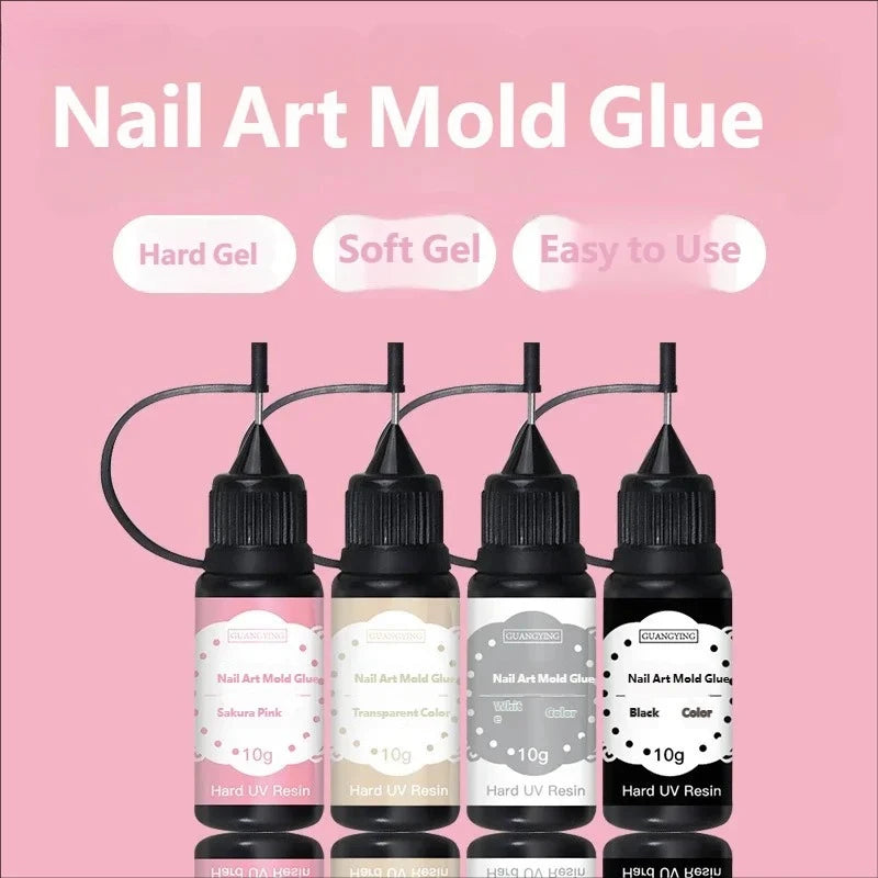 Nail Art Mold Gel UV Soft & Hard Gel for 3D Sculpting & Nail Decoration
