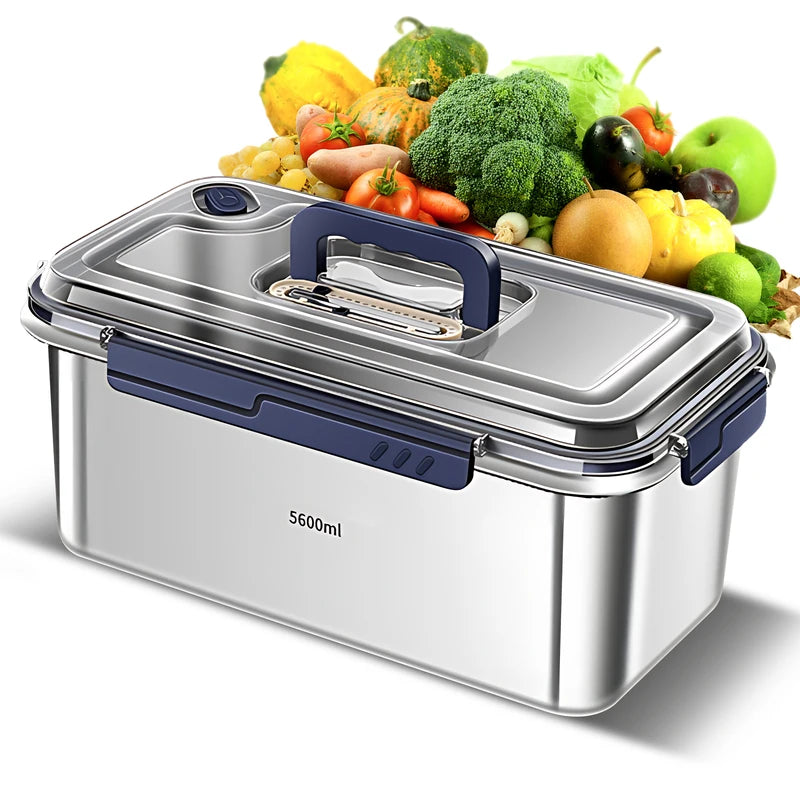 Stainless Steel Food Storage Containers with Lids Large Capacity Leakproof Kitchen Organizer