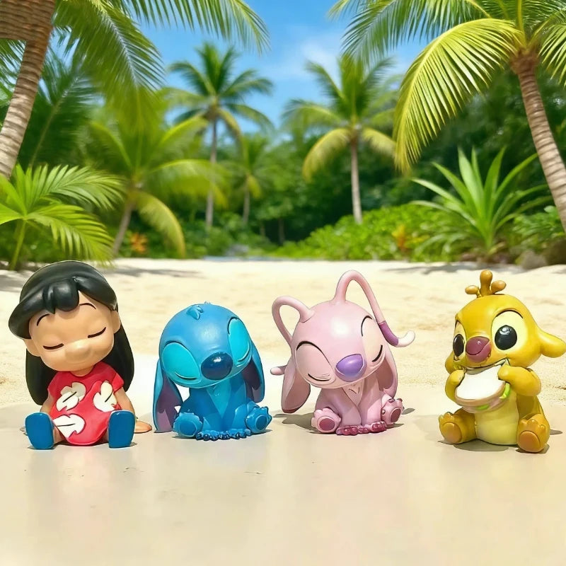 4pcs Anime Action Figures - Lilo Stitch Angel Collectible Toys for Desktop Display