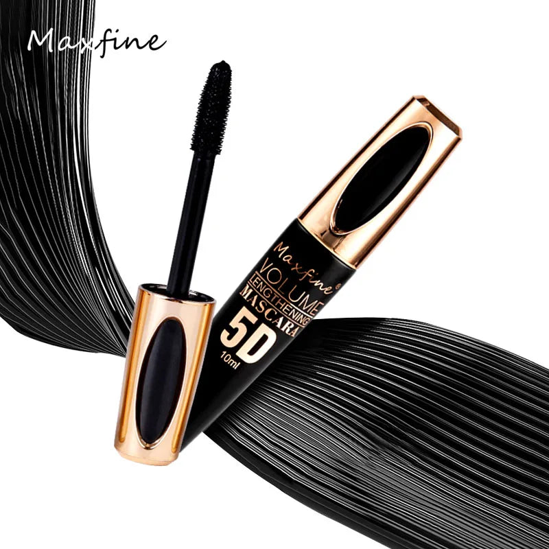 5D Silk Waterproof Mascara for Long, Bold Eye Makeup - Black, Blue, White, Chocolate & More