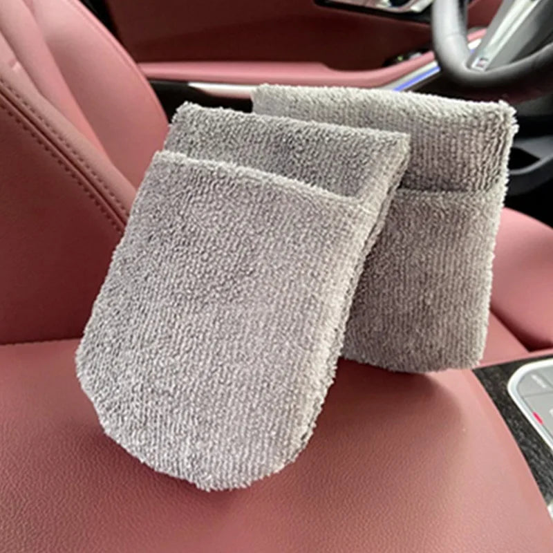 Microfiber Car Wax Applicator Mitts 5-Piece Set for Polishing & Cleaning