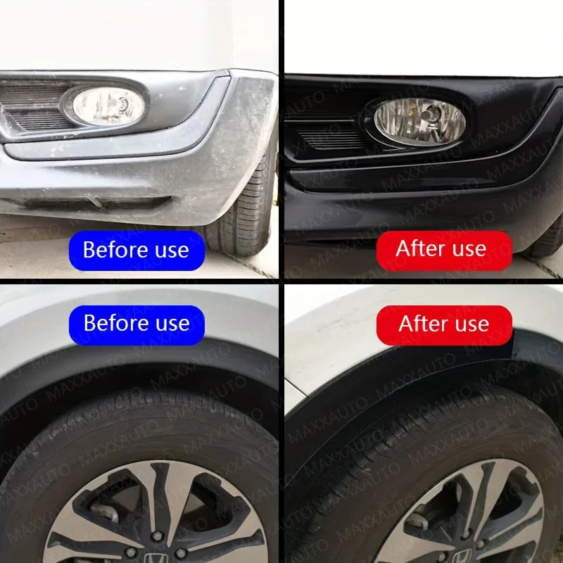 Car Plastic & Leather Repair Wax - Glossy Panel Renewal Polish, Long-Lasting