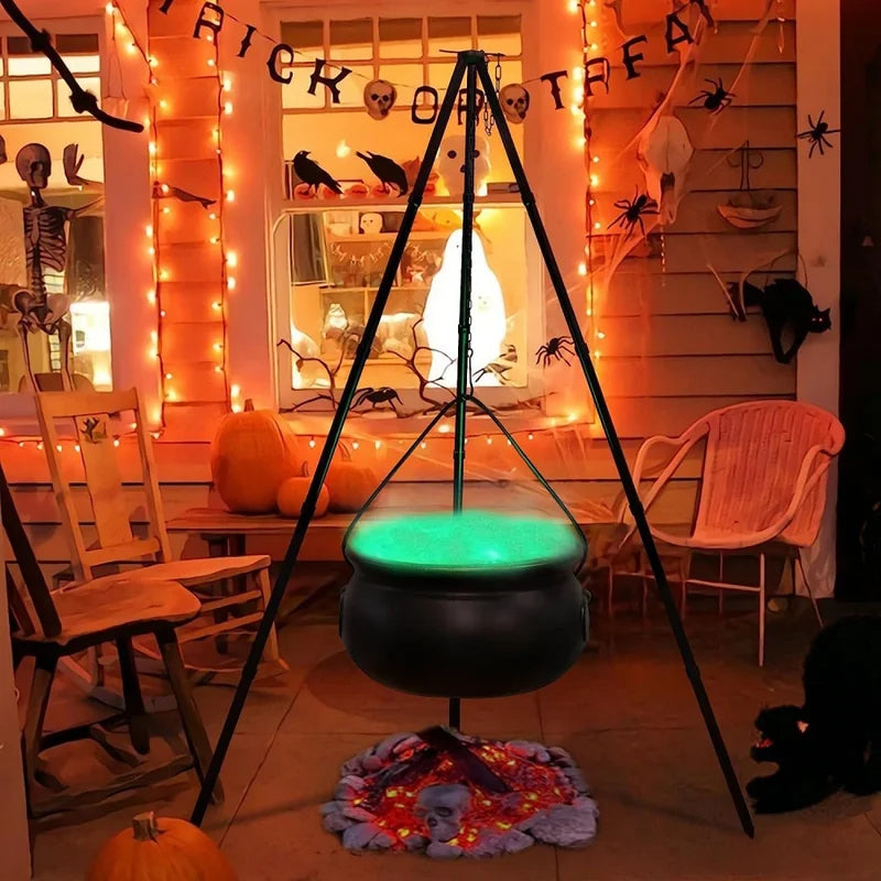 Halloween Witches Cauldron Skeletons Tripod Outdoor Horror Prop - Home Decoration