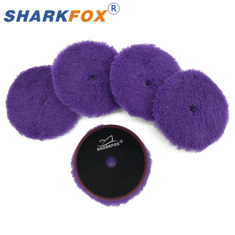 Car Polishing Pad Wool Buffing Disc 5/6 Inch Self-Adhesive for Scratch Removal