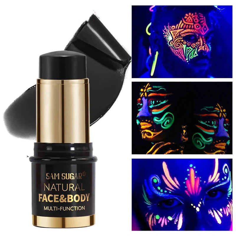 12-Color Waterproof Face & Body Paint Stick Neon Makeup Halloween Cosmeti