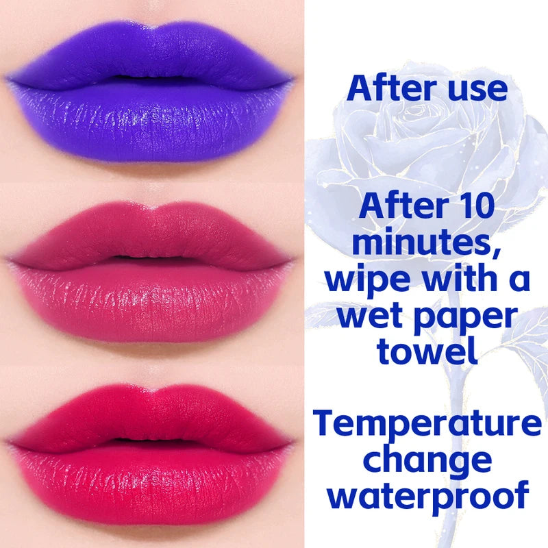 Color Changing Lipstick with Shimmer & Moisturizing Formula - Waterproof Gloss for Women