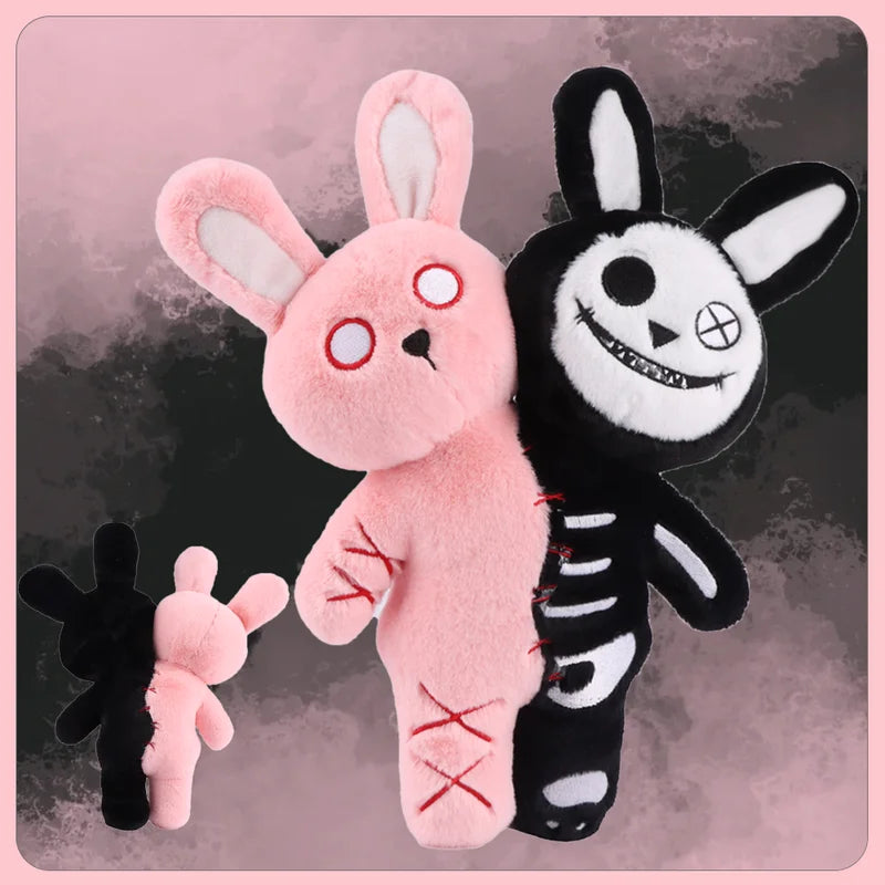 Halloween Plush Skull Rabbit Toy Double-Headed Grimace Holiday Gift for Children