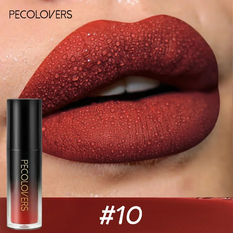 Waterproof Lipstick Set with 14 Colors Long-Lasting Gloss Non-stick Lip Makeup