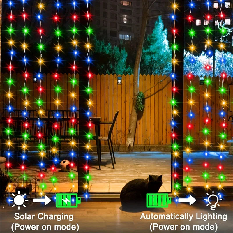 Outdoor Waterproof Solar Fairy String Lights for Garden Yard Wedding Party Decor