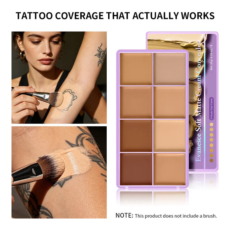 Waterproof Long-Lasting Matte Concealer Palette for Flawless Skin - Multi-Shade