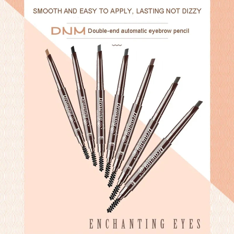 Waterproof Long Lasting Eyebrow Pencil Double-Ended Makeup Pen - Natural & Easy To Use