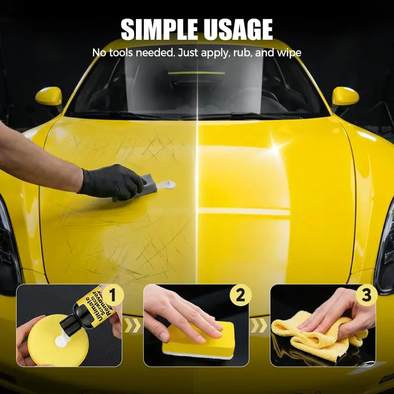 Car Scratch Removal Wax Kit - Deep & Light Scratch Repair with Sponge