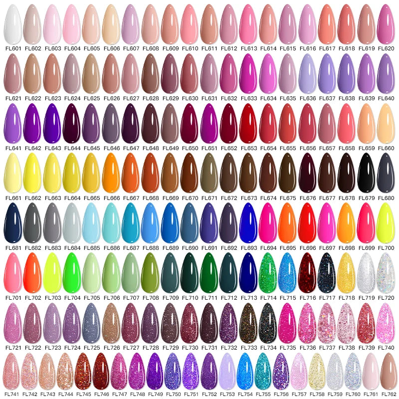 10ml Semi-Permanent Nail Gel Polish Set - 162 Colors for Manicure & Nail Art