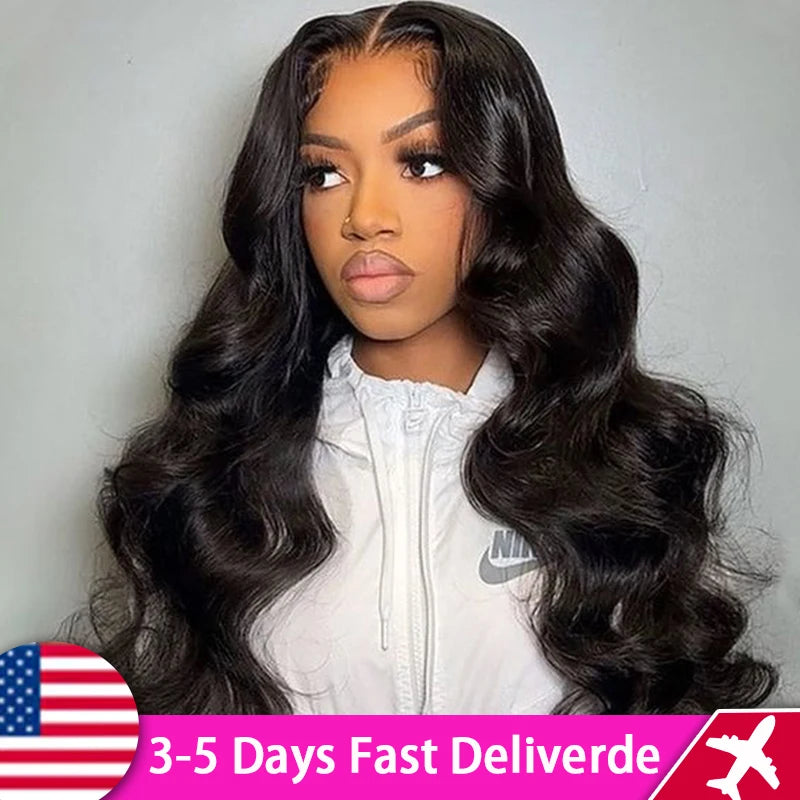 Brazilian Remy Human Hair Wigs with Lace Front and Pre-Plucked Hair for Women