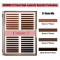 Colorful Eyelash Extension Set - 32 Mixed Colors, Individual False Mink Lashes