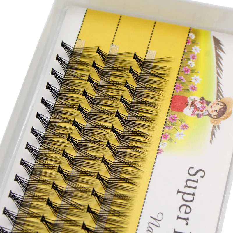 False Eyelash Clusters 20D Mink L Curl Handmade Extensions, 60 Clusters