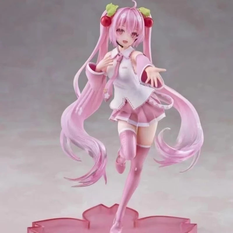 Anime Action Figure Model - Virtual Singer Miku Thumb Cuffs with Twin Tails Collectible Toy