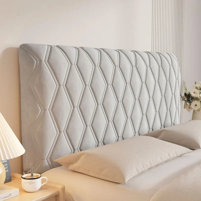 Velvet Bed Headboard Cover Soft Thickened Protective Bedspread