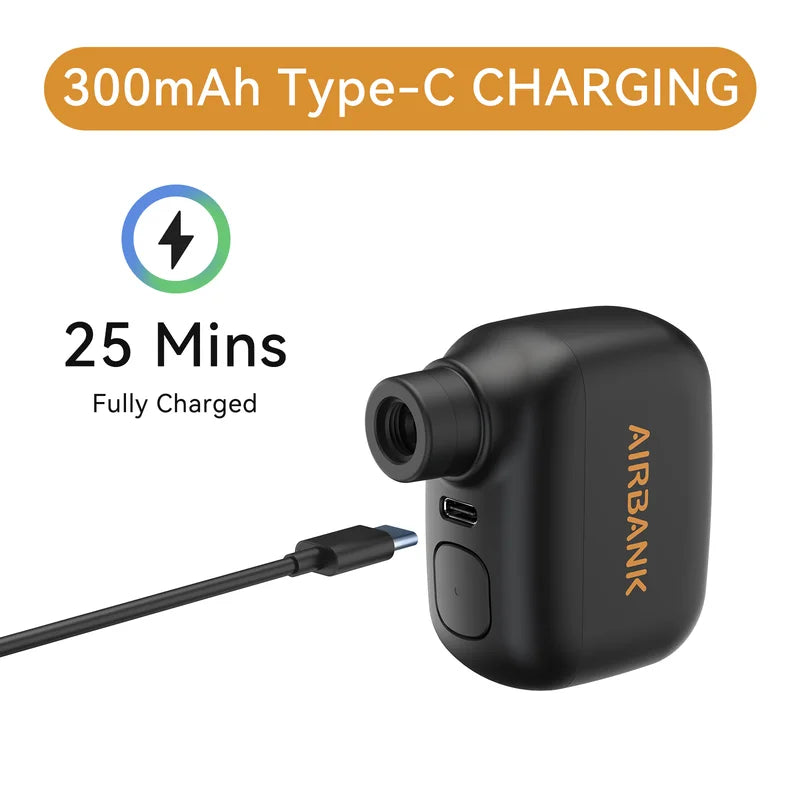 Mini Portable Electric Bike Pump - Cordless Tire Inflator for Presta & Schrader Valves