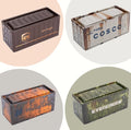 Mini Industrial Style Storage Boxes 4pcs Set - Retro Iron Desktop Decor