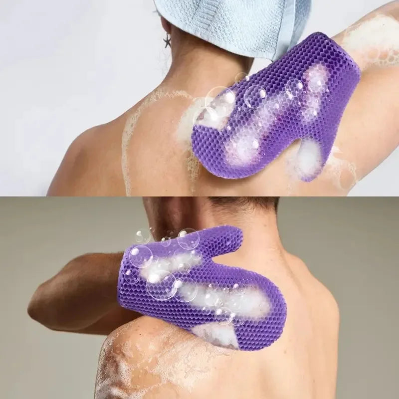 Honeycomb TPU Exfoliating Shower Glove - Quick-Drying Body Scrubber Sponge